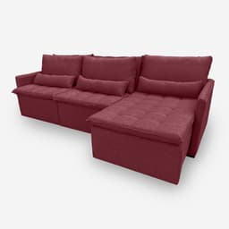 Sofá LÍBANO 6 Lugares 2,56 metros Veludo - 22 Bordo