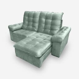 Sofá LION 3 Lugares 2,10 metros Veludo - 23 Verde Água