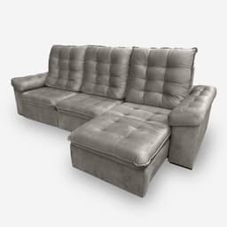 Sofá LION 3 Lugares 2,30 metros Veludo - 03 Capuccino