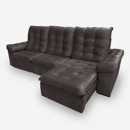 Sofá LION 5 Lugares 2,60 metros Veludo - 12 Café