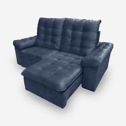 Sofá LION 6 Lugares 2,90 metros Veludo - 24 Azul Marinho