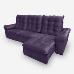 Sofá LION 6 Lugares 2,90 metros Veludo - 25 Roxo
