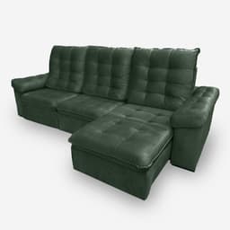 Sofá LION 8 Lugares 3,80 metros Veludo - 11 Verde Bandeira