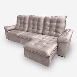 Sofá LION 9 Lugares 4,10 metros Veludo - 14 Rose