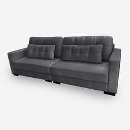 Sofá Living IDEA 3 Lugares 2,00 metros Veludo - 10 Cinza Grafite