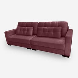 Sofá Living IDEA 4 Lugares 2,30 metros Veludo - 22 Bordo