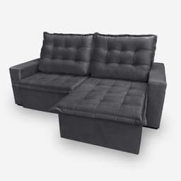 Sofá MOSCOW 4 Lugares 2,50 metros Veludo - 10 Cinza