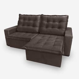Sofá MOSCOW 4 Lugares 2,50 metros Veludo - 17 Chocolate