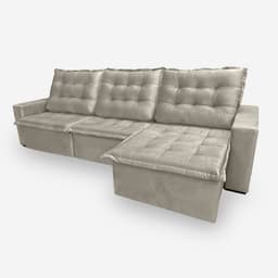 Sofá MOSCOW 6 Lugares 3,20 metros Veludo - 02 Bege