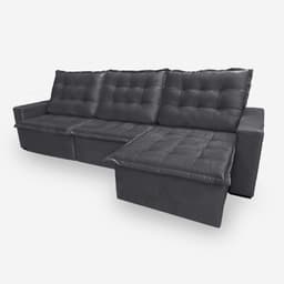 Sofá MOSCOW 6 Lugares 3,20 metros Veludo - 10 Cinza