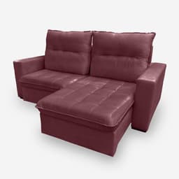 Sofá ONIX 3 Lugares 2,10 metros Veludo - 22 Bordô