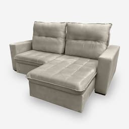 Sofá ONIX 4 Lugares 2,50 metros Veludo - 02 Bege