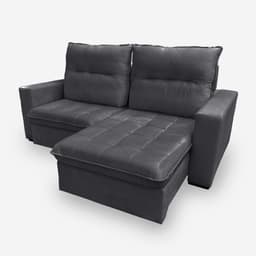 Sofá ONIX 4 Lugares 2,50 metros Veludo - 10 Cinza