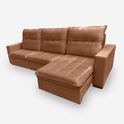 Sofá ONIX 6 Lugares 3,20 metros Veludo - 20 Terracota