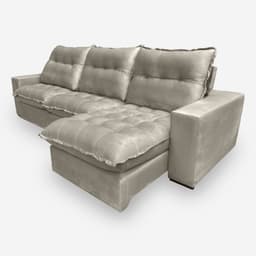 Sofá PALERMO 6 Lugares 2,90 metros Veludo - 02 Bege