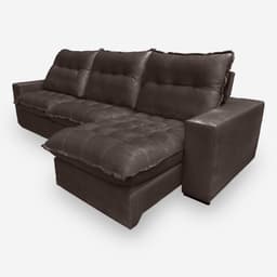 Sofá PALERMO 6 Lugares 2,90 metros Veludo - 17 Chocolate