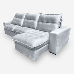 Sofá PALERMO 6 Lugares 2,90 metros Veludo - 26 Prata