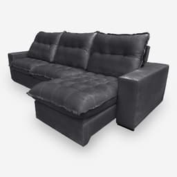 Sofá PALERMO 6 Lugares 3,50 metros Veludo - 10 Cinza