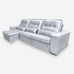 Sofá PERSIA 6 Lugares 2,90 metros Veludo - 26 Prata