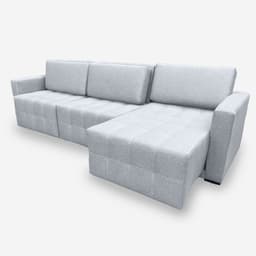 Sofá POLLO 6 Lugares 3,00 metros Veludo - 26 Prata