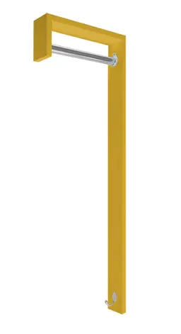 Cabideiro de Parede "J" Arara Camiseiro Porta Bolsas Amarelo Laca