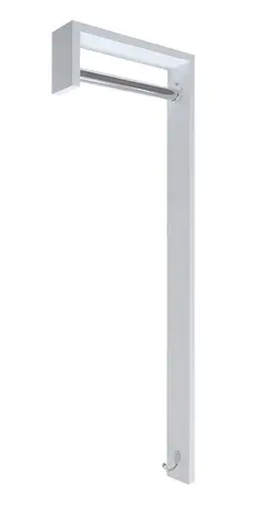 Cabideiro de Parede "J" Arara Camiseiro Porta Bolsas Branco Laca