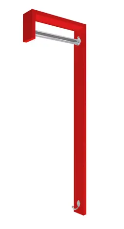 Cabideiro de Parede "J" Arara Camiseiro Porta Bolsas Vermelho Laca