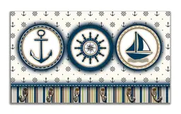 Cabideiro de Parede Porta Chaves Toalhas  Linha Náutica Marinheiro - Mar 3