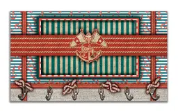 Cabideiro de Parede Porta Chaves Toalhas Linha Náutica Marinheiro - Mar 5