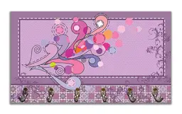 Cabideiro de Parede Porta Colar Chaves Cintos Toalhas - Arabescos