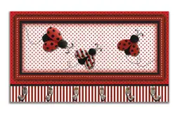 Cabideiro de Parede Porta Colar Chaves Cintos Toalhas - Joaninha