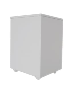 Cesto de Roupas Baú Roupeiro Tulha com Rodízios Banheiro Lavanderia - Branco