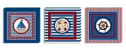 Conjunto Kit com 3 Quadros Náuticos Decorativos Linha Náutica Marinheiro - Mar 4