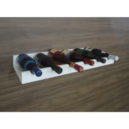 Prateleira Adega New Suporte de Parede Decorativo para Vinhos e Garrafas - Branco Laca