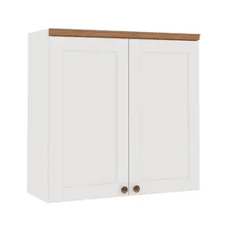 Armário Aéreo Iluminata 2 Portas Branco 80 cm
