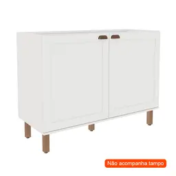 Balcão de Cozinha Iluminata 2 Portas Branco 120 cm