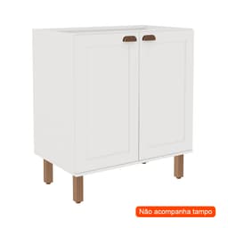Balcão de Cozinha Iluminata 2 Portas Branco 80 cm