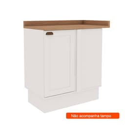 Balcão de Cozinha de Canto Iluminata 1 Porta Branco