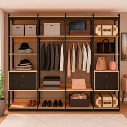 Guarda-roupas Genialflex Closet Modulado Freijó Preto Fosco