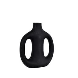 Vaso Abstrato Escultura Grillo Preto 17 cm