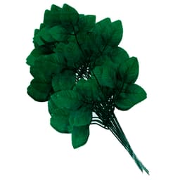 12 Ramos Decoração Arranjo Folhas de Rosa Artificial Planta Plástico 5 Galhos Cada 47cm