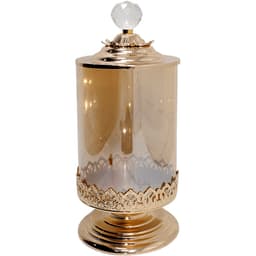 Bomboniere Decorativo De Vidro Com Tampa Biscoitos E Doces