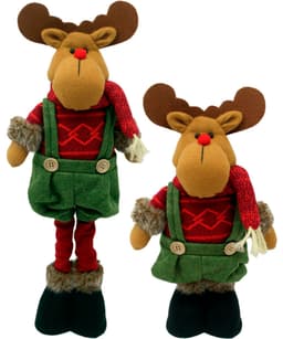 Boneco Decorativo Alce Scoth Pernas Ajustáveis Enfeite 50m