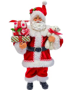 Boneco Papai Noel Tradicional Coleção Ursinho Presente 30cm