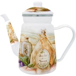 Bule Esmaltado Com Indução Italy Premium Chá Café 1,2 Litros