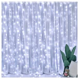 Cascata Cortina De Natal 780 LED Luz Branca 8 Funções 5x3m 220V