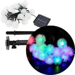 Cordão De Fada LEDs Solar Lâmpadas Luzes Colorido Natal 5M