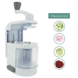 Cortador de Legumes com 4 Laminas, Cortador Espiral Cinza