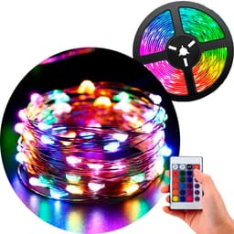 Fio de Fada LEDs Colorido 100 Lâmpadas Musical Natal 10M USB