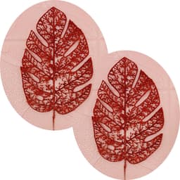 Folhas Flores Enfeite Natal Gliter Vermelho 35cm Kit 10pçs